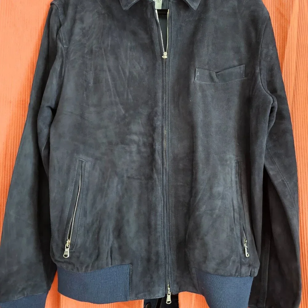 Eidos Suede Bomber Jacket w/ Tags - Picture 2 of 8